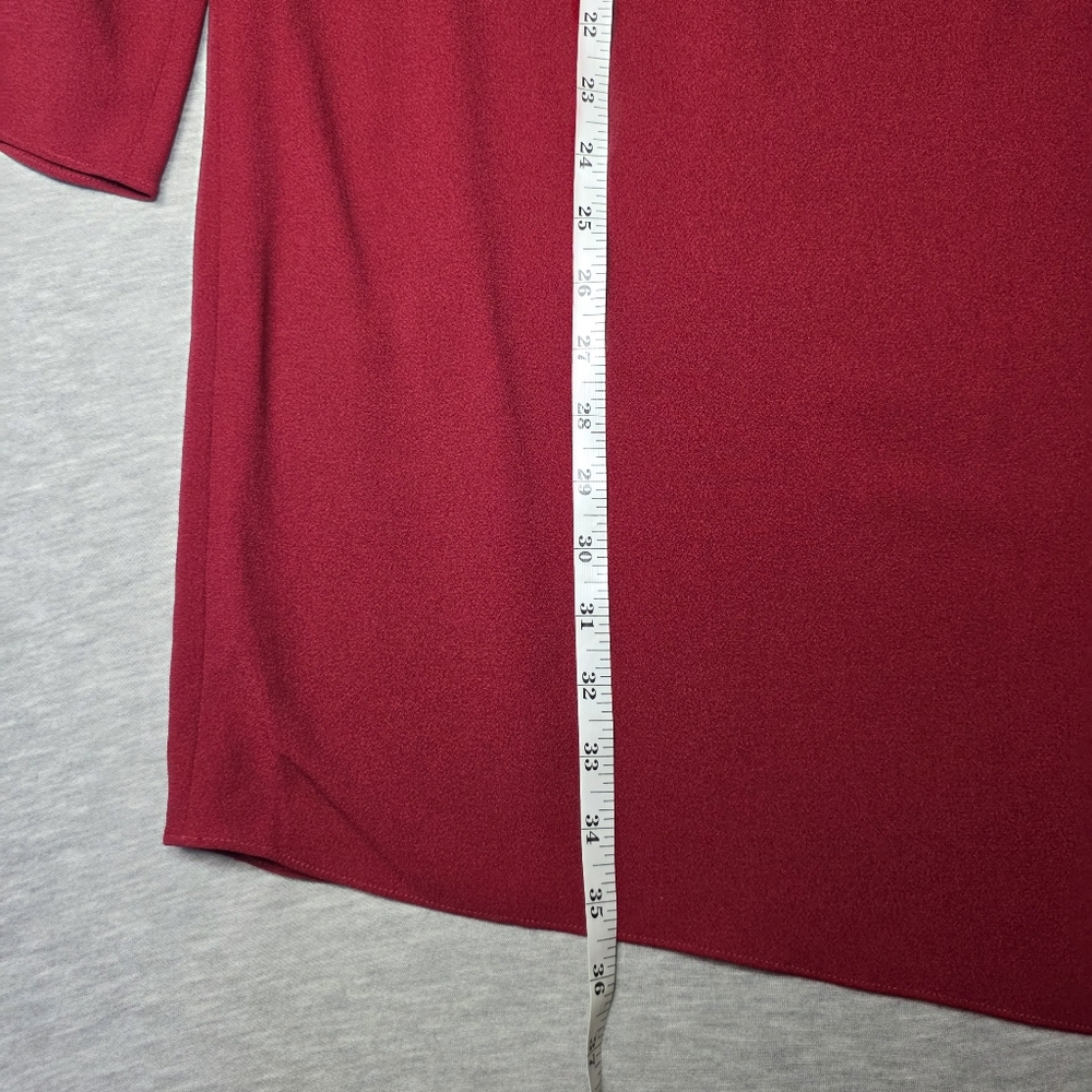 Theory Sintsi One Shoulder Crimson Asymetrical Dress Size 2 - Picture 6 of 6